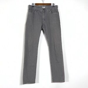 Peter Millar Straight Leg Jeans Mens Sz 34x33 Gray Denim Pants 5 Pocket Stretch